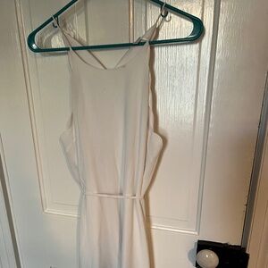 White scalloped dress